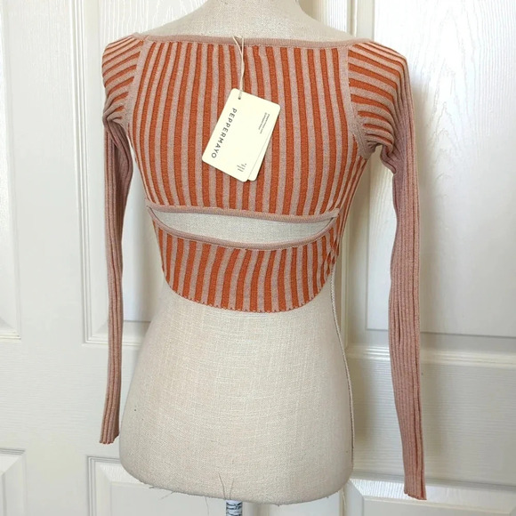 Peppermayo Exclusive - Aubrey Two-Tone Rib Top in Terracotta - Picture 6 of 6